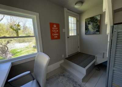 Downstairs door access to back yard.